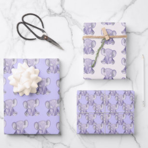 Papier d'enveloppement pour éléphant mou violet