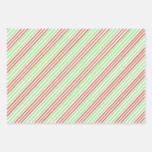 Papier d'enveloppement Red Green Stripes, Ensemble