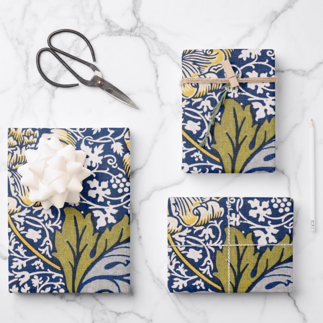 Papier d'enveloppement Vintage William Morris Art (Recto)