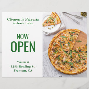 Papier Dépliant d'ouverture de la pizzeria