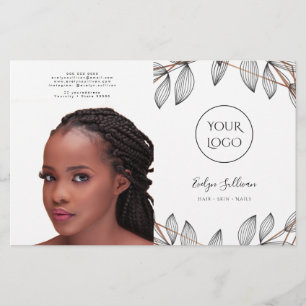 Papier dépliant pliant cadre feuillage