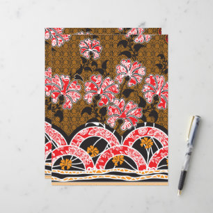 Papier design d'un mur rouge et noir suspendu