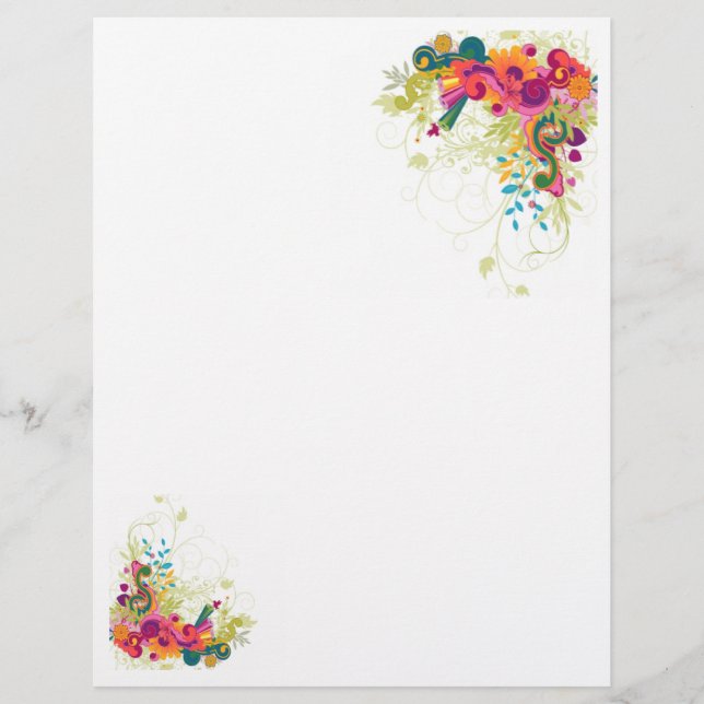 Papier design floral (Devant)