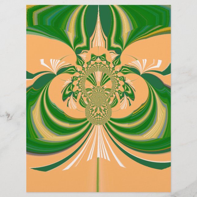 Papier Design vert jaune. (Devant)