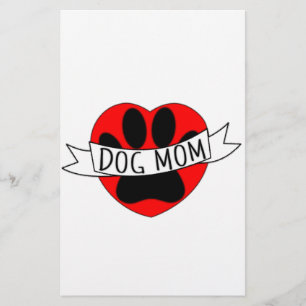 Papier Dessin De Chien Maman Paw Et Red Heart