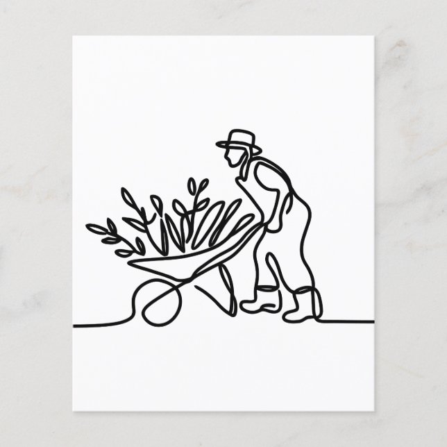 Papier dessin d'un agriculteur ou d'un jardinier (Devant)