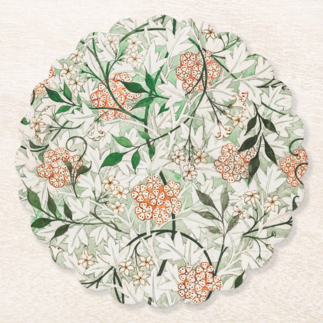 Papier Dessous-de-verre en papier: WILLIAM MORRIS : JASMI (Devant)