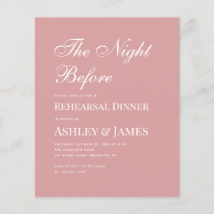 Papier Destin de répétition de Rose Dusty Invitation
