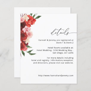 Papier Détails de la floraison rouge budget - blanc VH2