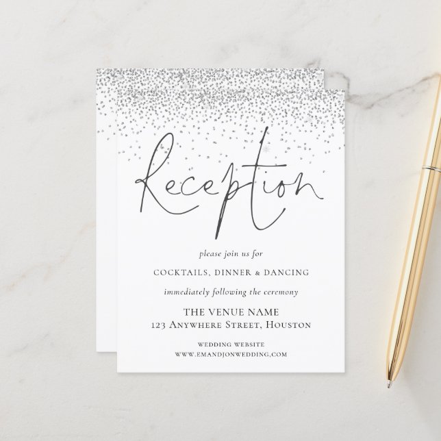 Papier Détails de la réception de mariage pour Parties sc (Devant/Arrière en situation)