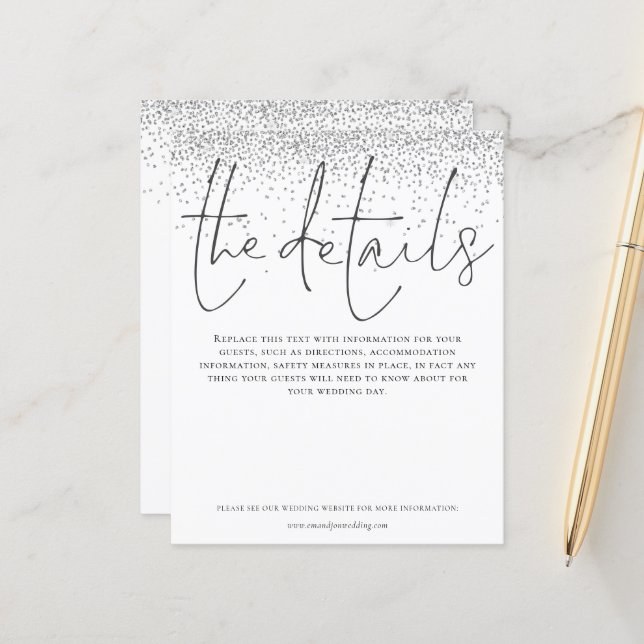 Papier Détails du Mariage budgétaire Boîtier de Parties s (Devant/Arrière en situation)