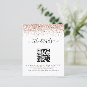 Papier Détails du Mariage de code QR de Parties scintilla