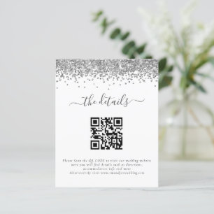 Papier Détails sur le Mariage de code QR de Parties scint