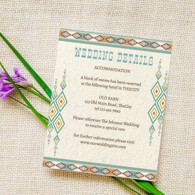 Papier Détails sur le mariage tribal des Boho du sud-oues (Créateur téléchargé)