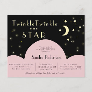 Papier Deux étoiles brillantes   Baby shower budgétaire n
