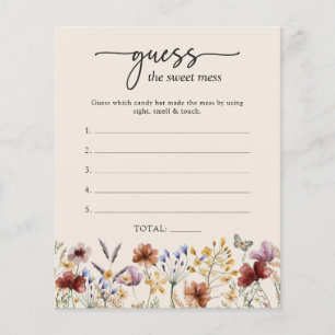Papier Devine le jeu Baby Sweet Mess