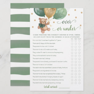 Papier Devinez au-dessus ou sous le Baby shower de jeu Te