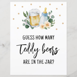 Papier Devinez combien de bonbons Nounours Signer Jeu