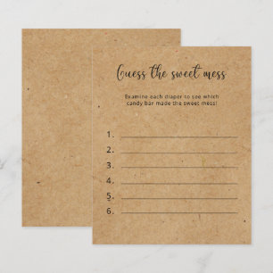 Papier Devinez la douceur du jeu - Baby shower