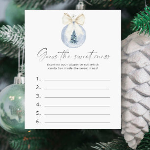 Papier Devinez la douceur - Jeu de Baby shower d'hiver