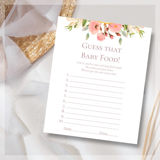 Papier Devinez La Nourriture Pour Bébé | Jeu stationnaire (Créateur téléchargé)