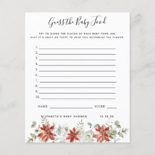 Papier Devinez la nourriture pour bébés Jeu Baby shower
