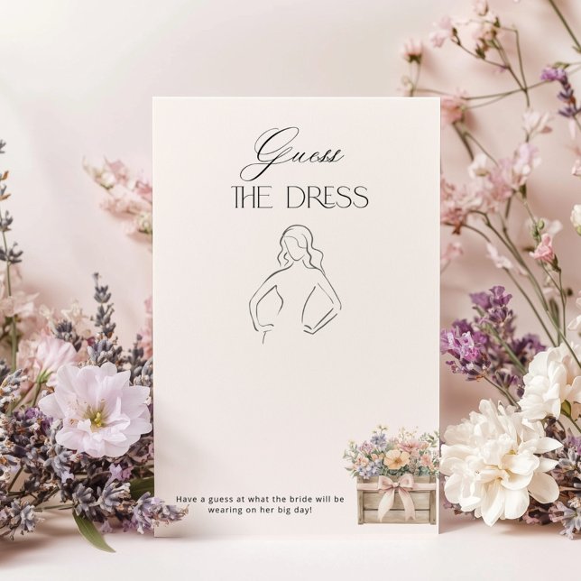 Papier Devinez la robe Hors du marché Douche nuptiale (Créateur téléchargé)