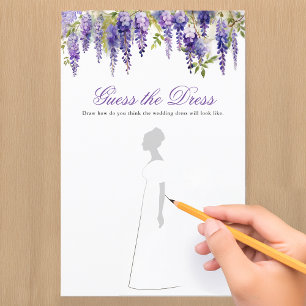 Papier Devinez la robe violet Wisteria Fête des mariées J
