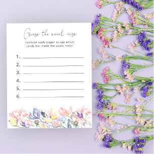 Papier Devinez le doux désordre - Jeu de baby shower flor
