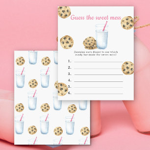 Papier Devinez le gâchis sucré baby shower au lait et aux