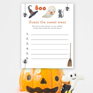 Papier Devinez le gâchis sucré - Boo baby shower jeu