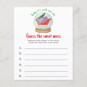 Papier Devinez le gâchis sucré - jeu de baby shower