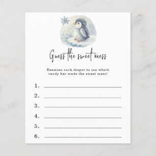 Papier Devinez le gâchis sucré - jeu de baby shower