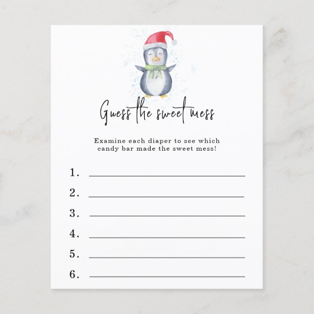 Papier Devinez le gâchis sucré - jeu de baby shower (Devant)