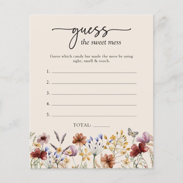 Papier Devinez Le Jeu De Baby Mess Sweet Mess (Devant)