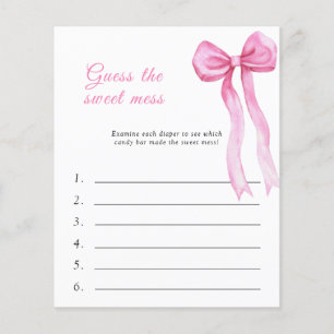 Papier Devinez le jeu de Baby shower de mats doux - Arc r