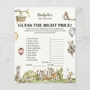 Papier Devinez le jeu de Baby shower Watercolor de la for