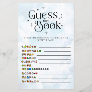 Papier Devinez le livre Emoji Heaven envoyé Baby shower G