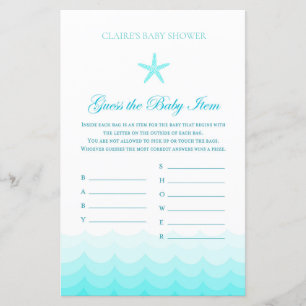 Papier Devinez les objets pour bébé - Jeu de Baby Shower