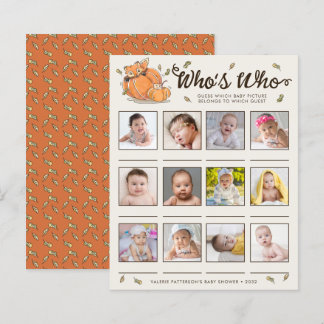 Papier Devinez quel jeu de Baby shower photo pour bébé de