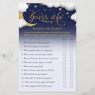 Papier Devinez Qui Joue Twinkle Little Star Baby shower