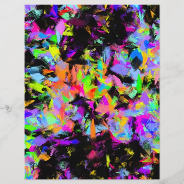 Papier d'explosion de couleur de peinture Abstrait (Devant)