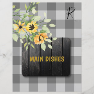 Papier Dinateur organisateur de la recette de buffle ferm