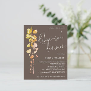 Papier Dîner de répétition aux tons terreux d'eucalyptus 