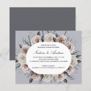 Papier Dîner de répétition de Mariage Rose de Dusty botan
