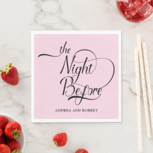Papier Dîner de Répétition La Nuit Avant Serviette en Pap