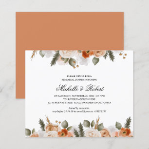 Papier Dîner de répétition Mariage chic orange ivoire