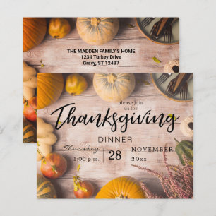 Papier Dîner de Thanksgiving budget festif Citrouille