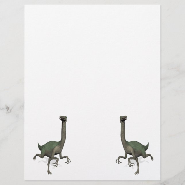 Papier Dino Dinosaur Gallimimus (Devant)
