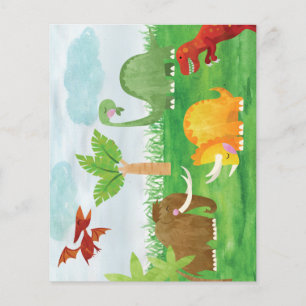 Papier Dinosaures mignons Brontosaurus de mammouths laine